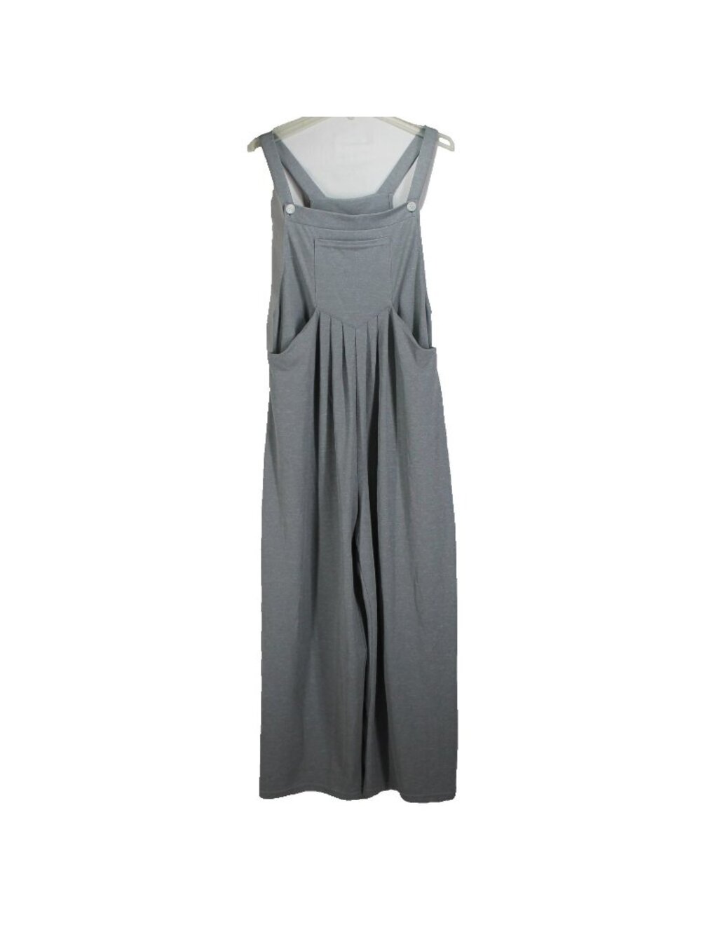Halara Overall Jumpsuit Womens Size L Gray Wide Leg Adjustable Straps